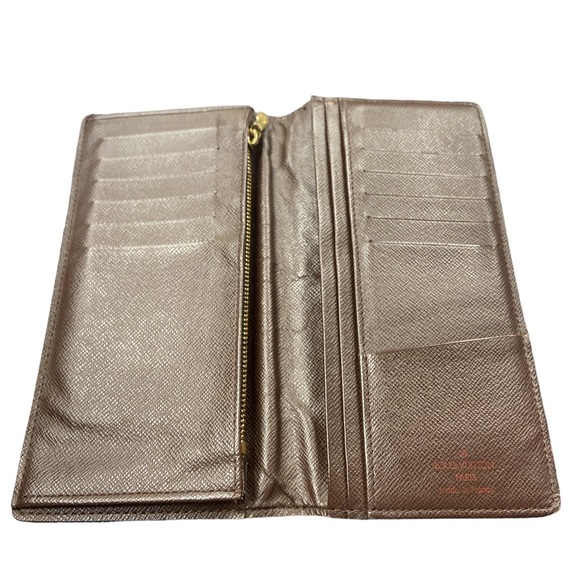 AUTHENTIC LOUIS VUITTON DAMIER PORTE BRAZZA LONG WALLET - Picture 9 of 16